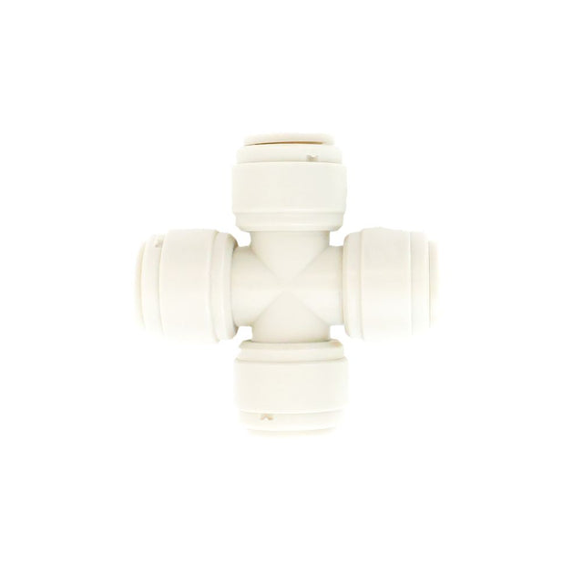 NeoFit - Acetal White Union Cross 3/8" tube