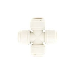 NeoFit - Acetal White Union Cross 3/8" tube