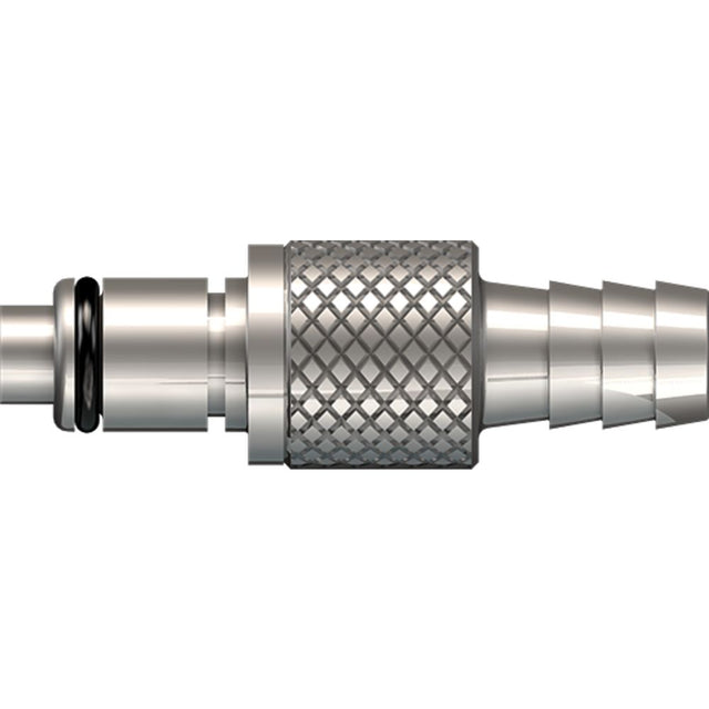 LinkTech 40CB Series Straight Male, Valved, 3/8" HB, Chrome Brass, Buna N