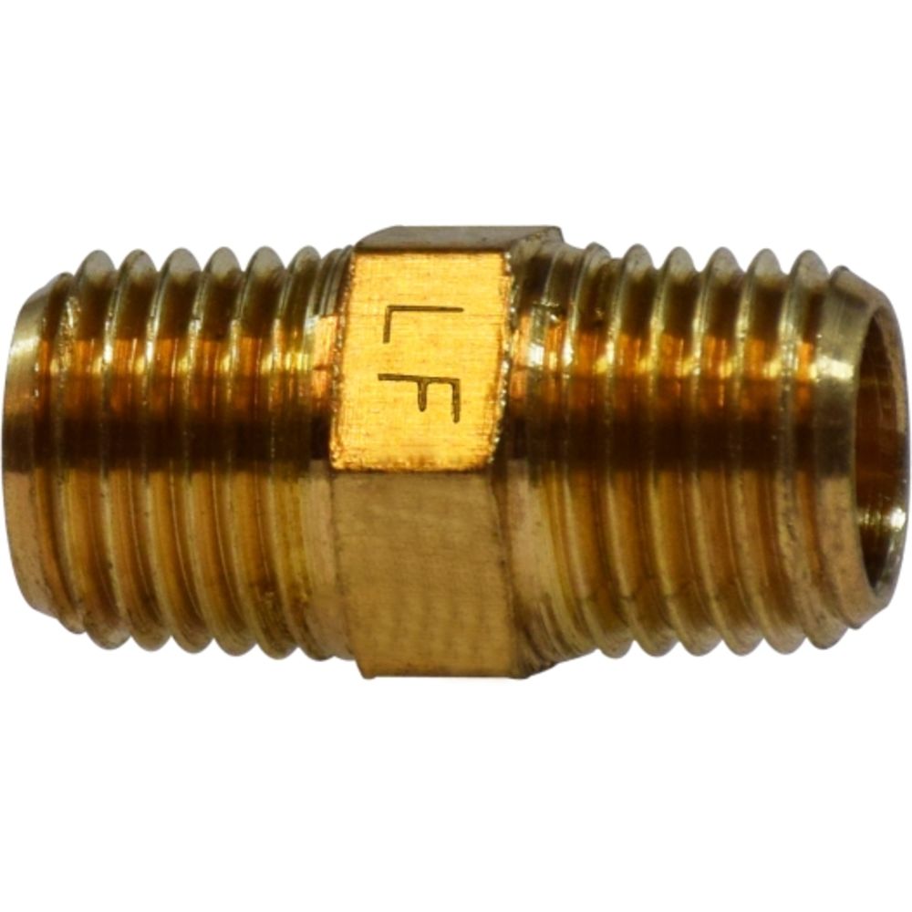 Lead-Free Brass Red Nipple 3/8" x 1/4"