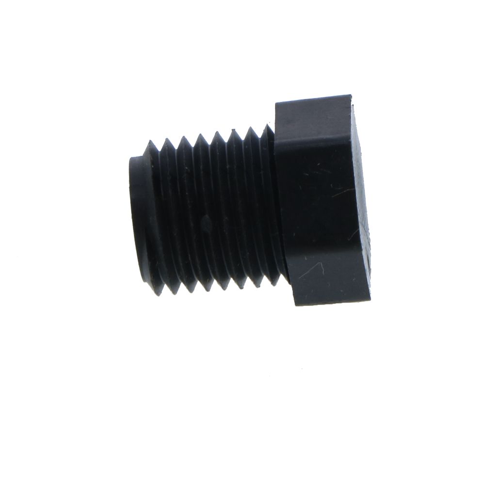 Pipe Plug Hex Head - 1/4" NPT Polypro Black