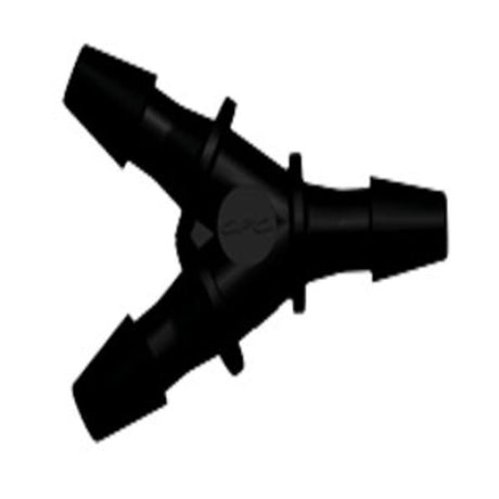 HY231 Y Fitting Black Nylon 1/16 HB X 1/16 HB X 1/16 HB