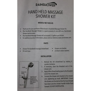 Rainshow'r MC1005-RS Massage Handheld Shower Hose Kit