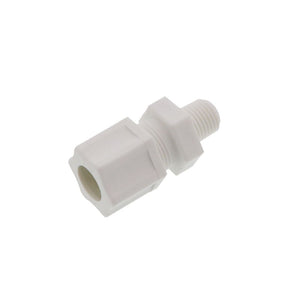 JACO 10-8-4-P-PG Polypropylene Male Connector 1/2 OD Tube x 1/4 MPT