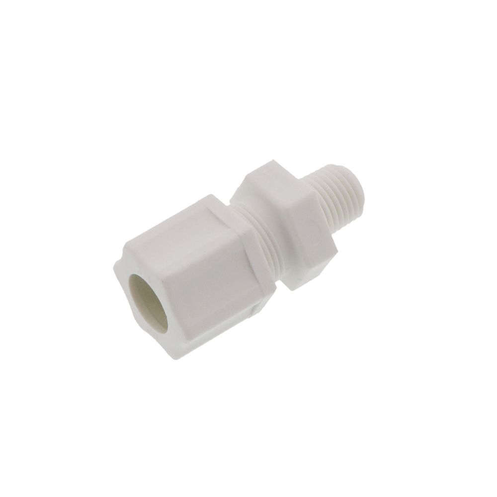 JACO 10-8-4-P-PG Polypropylene Male Connector 1/2 OD Tube x 1/4 MPT