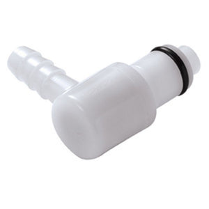 PLCD23004V Valved Elbow Hose Barb Coupling Insert 1/4 ID Barb