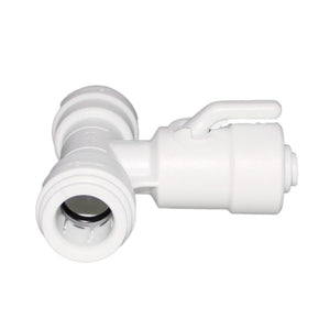 John Guest Acetal Angle Stop Valve w/Check Valve - 15mm x 15mm x 3/8"