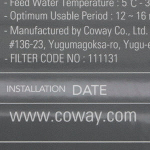 Coway WJIF12 Inno-Sense Post Carbon Filter 12"