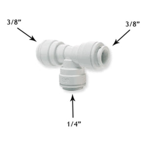 John Guest Reducing Tee Polypro - 3/8 x 3/8 x 1/4 Branch