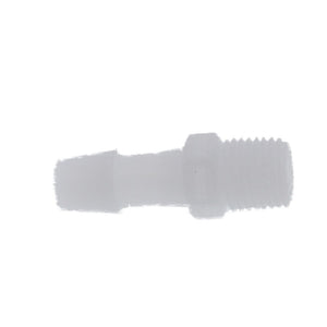 FitQuik PVDF [Kynar] Thread to Tube Straight Fitting - 1/4 NPT to 3/8 ID Barb