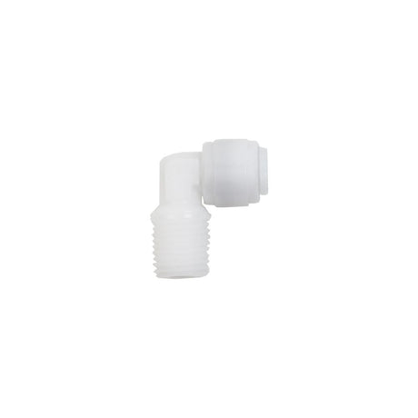 NeoFit - Acetal Natural White Male Elbow- 1/4"tube OD x 1/4"NPTF