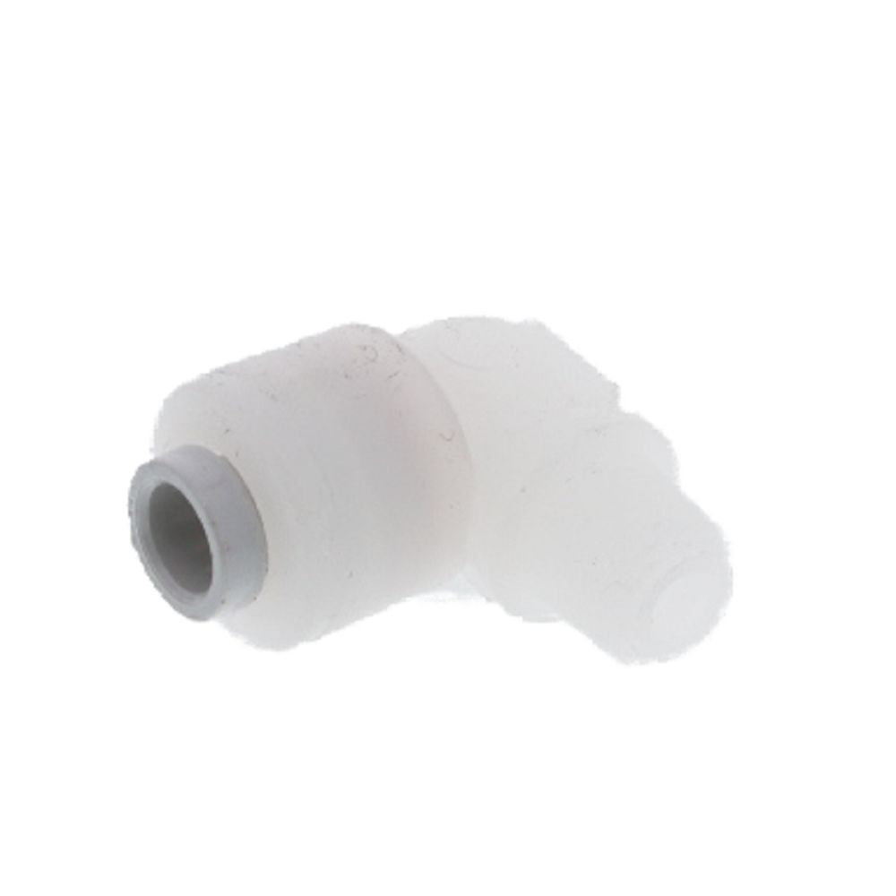 Kynar PVDF Male Elbow - 1/4 x 1/8 NPTF