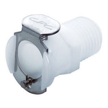 PLCD10004BSPT Valved Male Thread Coupling Body 1/4 BSPT