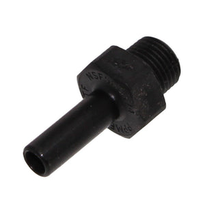 John Guest Stem Adapter Black Polypropylene  - 1/4 x 1/8 NPTF