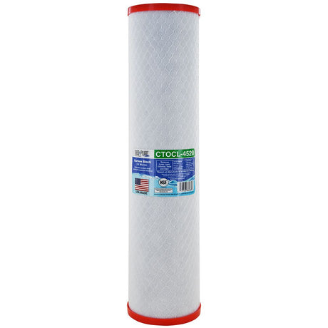 Neo-Pure CTOCL-4520 20" x 4-1/2" Coconut Shell Carbon Block Filter 0.5 micron