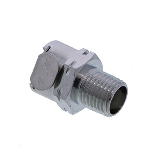 LCD10004BSPTV Valved Male Thread Coupling Body 1/4 BSPT - Viton
