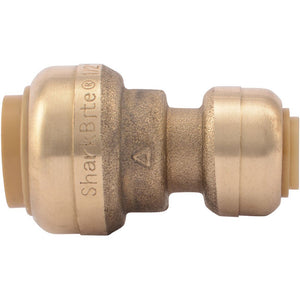 SharkBite® U050LF Lead-Free Brass Push-to-Connect Reducer Coupling - 1/4" x 1/2"