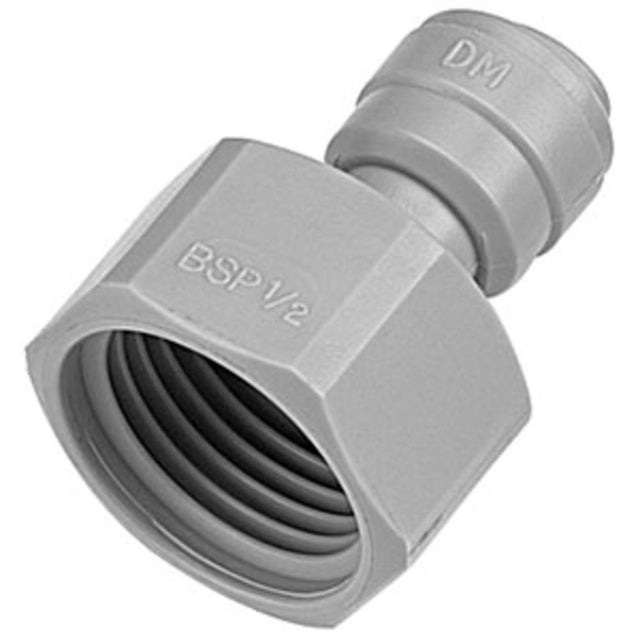 DMfit Female BSPP Connector Cone Type - 1/2" Push-in x 5/8 BSP[P]