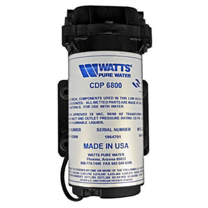 Watts CDP6800 RO Booster Pump for up to 50 GPD, 1/4"JG, 24 VAC