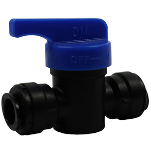 Shut-Off Valve polypro Black, 3/8 x3/8 qc