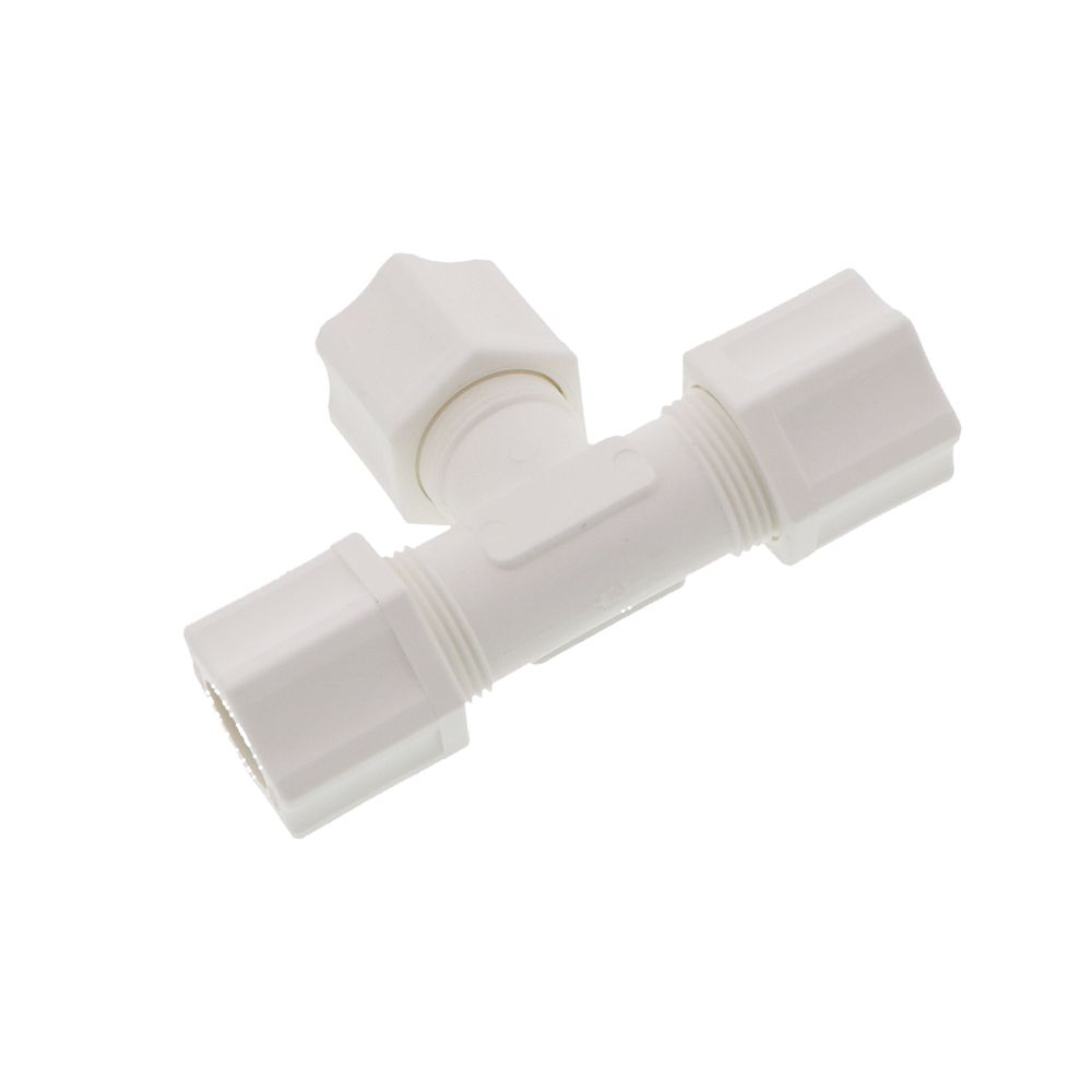 JACO 70-8-P-PG Polypropylene Union Tee 1/2 OD Tube x 1/2 OD Tube x 1/2 OD Tube