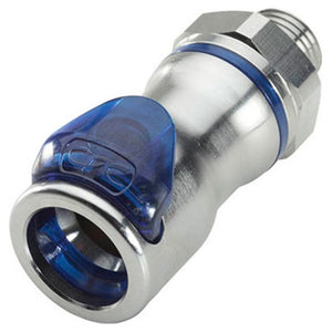 LQ6D30008BLU Valved Straight Thread Liquid Cooling Coupling Body 1/2 SAE Cool Blue