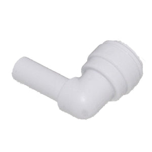 John Guest Stem Elbow Connector - 1/4 Stem x 1/4 - White