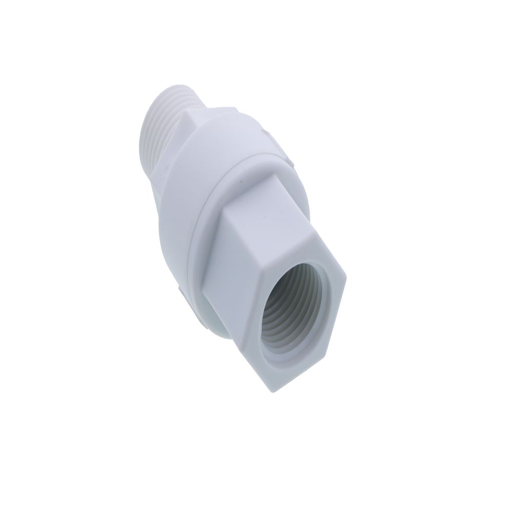 Poppet Check Valve 685 Series 1/2 FPT x 1/2 MPT, 1/3 psi, EPM Hastelloy Spring