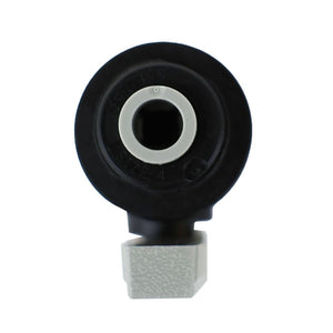 Parker PPB4VMC4-MG Black Valve Male Connector - 1/4 QC x 1/4 MPT