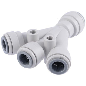 John Guest 3/8" x 3/8" Acetal Three Way Divider - Gray