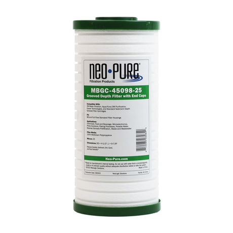 Neo-Pure Whole House Sediment Filter, 9-7/8" x 4-1/2", Model MBGC-45098-25 [25 Micron]