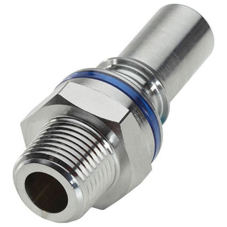 LQ6D24006BLU Valved Pipe Thread Liquid Cooling Coupling Insert 3/8 NPT Cool Blue