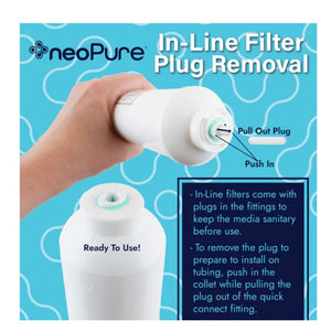 Neo-Pure Inline 2x6 Phosphate Scale Inhibitor with Sediment Pad, 3/8 QC Filter