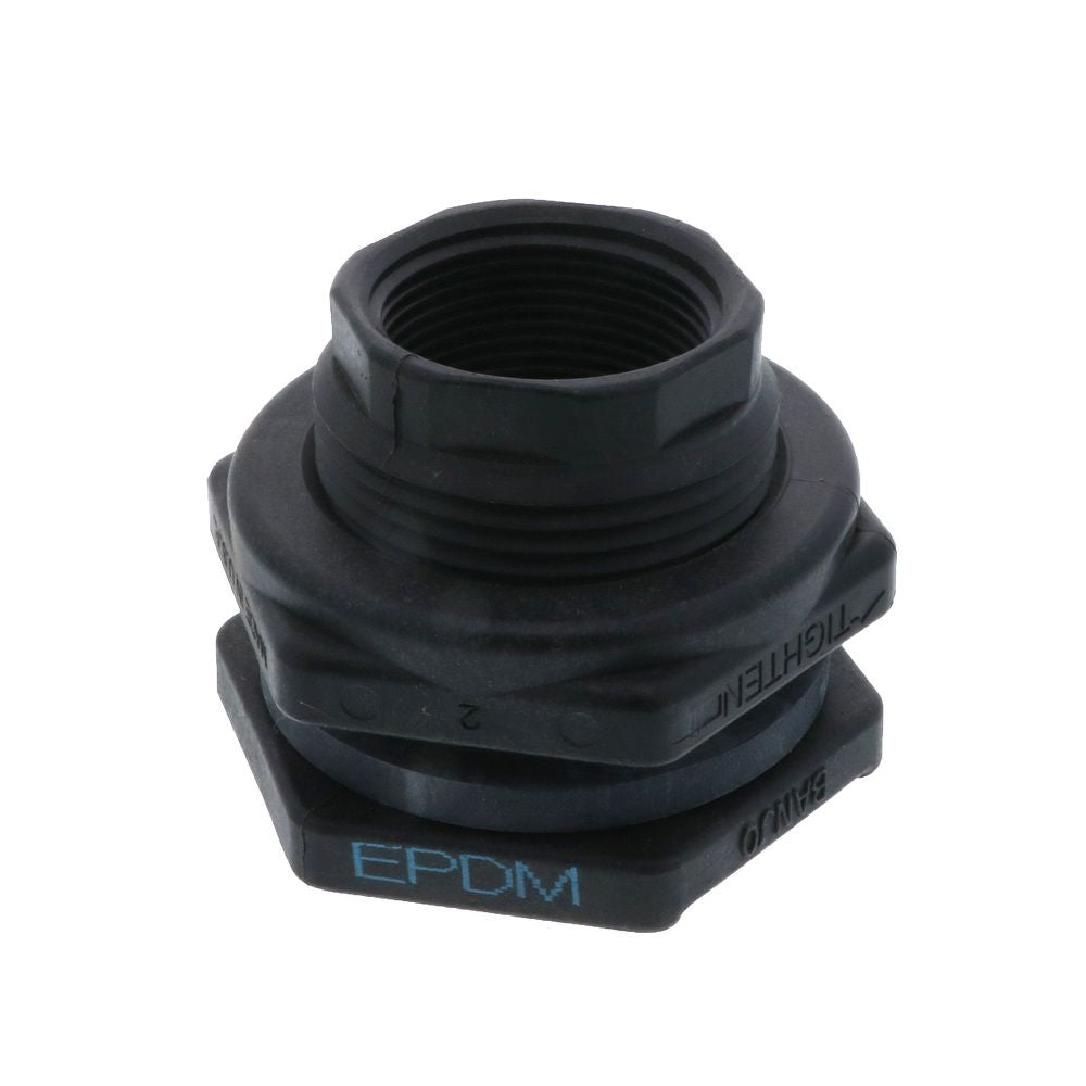 Banjo 1.25" Polypropylene Bulkhead Tank Fitting with EPDM Gaskets