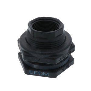 Banjo 1.25" Polypropylene Bulkhead Tank Fitting with EPDM Gaskets
