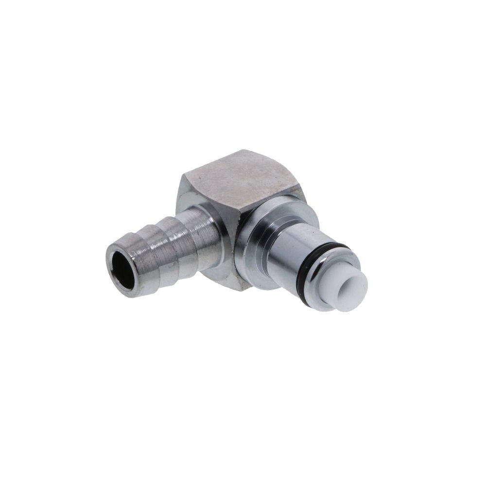 LCD23006V Valved Elbow Hose Barb Coupling Insert 3/8 ID Barb FKM [Viton] O-rings