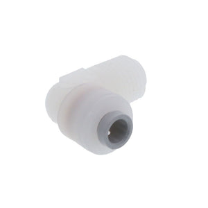 Kynar PVDF Male Elbow - 1/4 x 1/4 NPTF