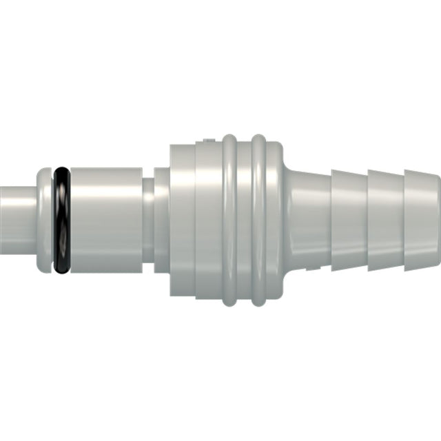 LinkTech 40PP Series Straight Male, Valved, 3/8" HB, Molded Grey Color, Polypropylene, EPDM
