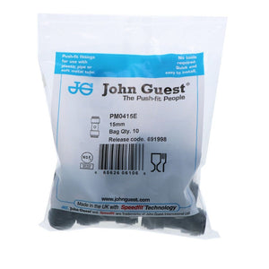 John Guest Union Connector BLACK ACETAL - 15mm