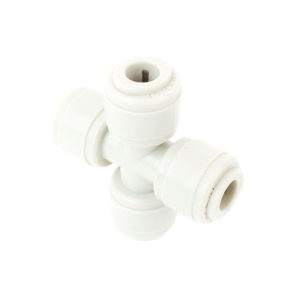 NeoFit - Acetal White Union Cross 1/4" tube