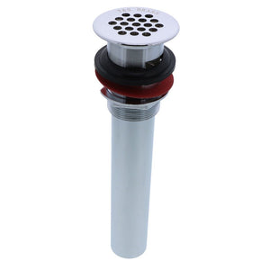 T&S Brass B-0899 Drain with Grid, Polished Chrome Plated Brass