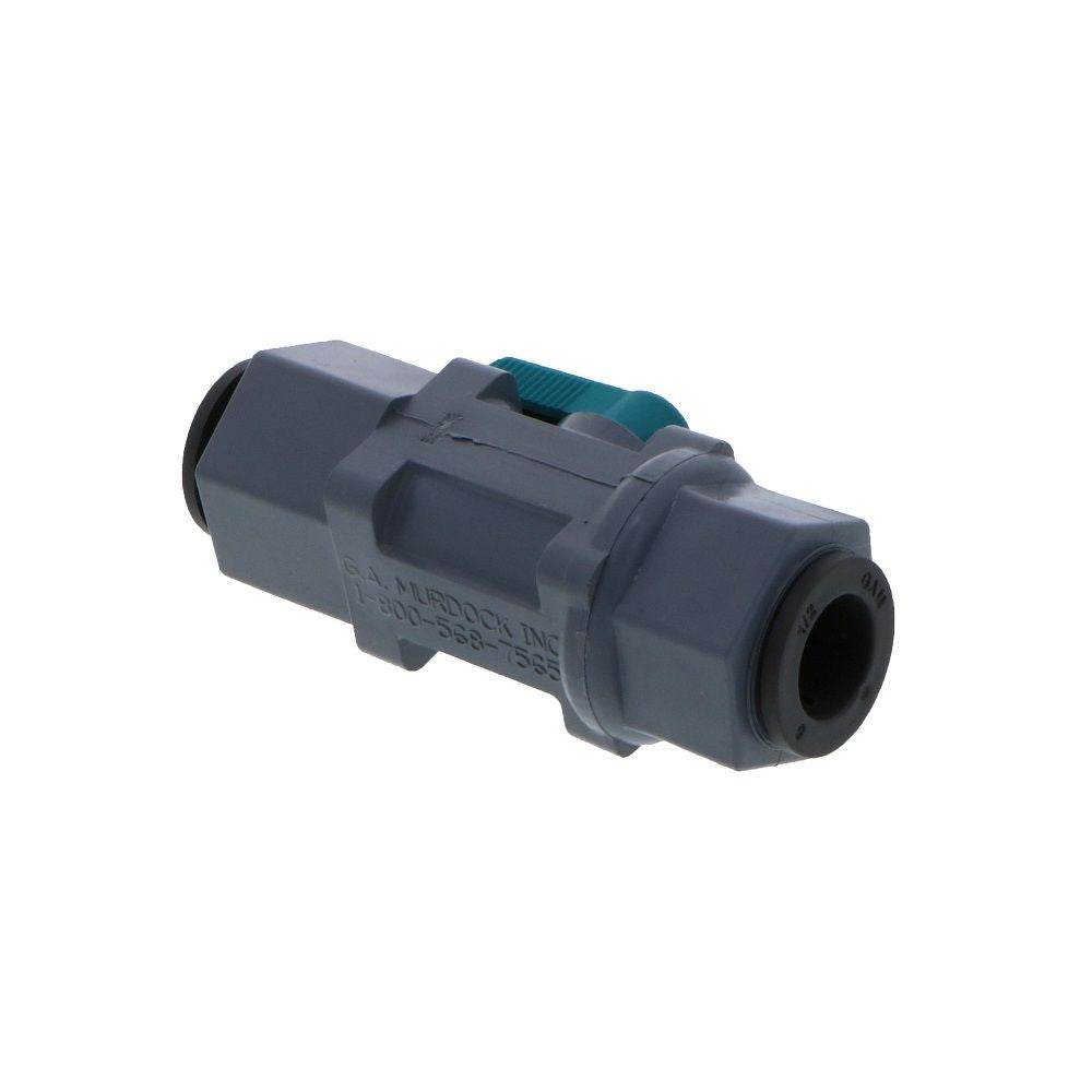 Inline Ball Valve PVC - 1/2 Tube x 1/2 Tube
