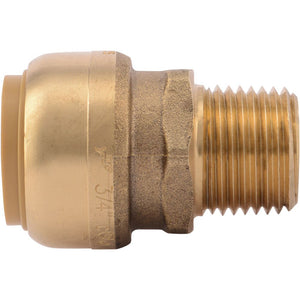 SharkBite® U138LF Lead-Free Brass Push-to-Connect Male Adapter - 3/4" x 1/2" MPT Bullnose