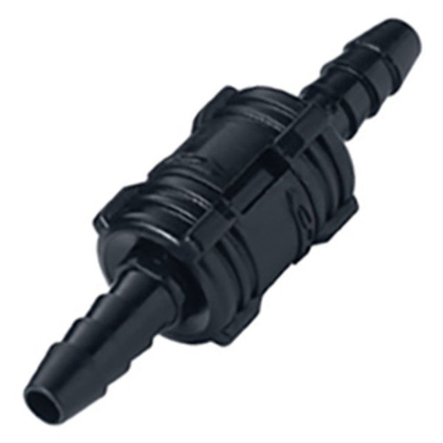 SMCD02MBLK Valved Inline Hose Barb Black Coupling Set 1/8 ID Barb Black