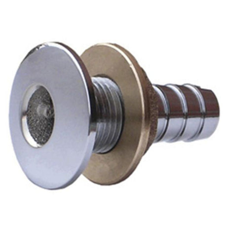 Watts Marine Chrome Plated Barbed Thru-Hull Fitting With Nut - 1-1/2"