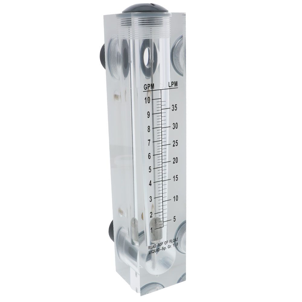 Axeon 200899 Acrylic RO Flowmeter - 1-10 GPM