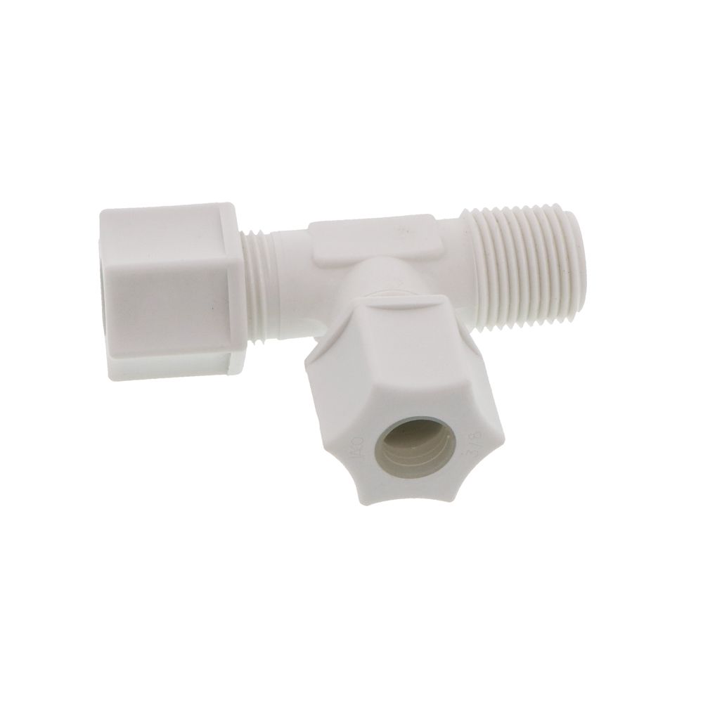 JACO 75-6-6-P-PG Polypropylene Male Run Tee 3/8 OD Tube x 3/8 MPT