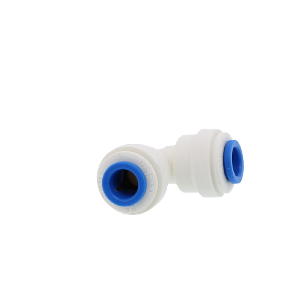 John Guest Union Elbow Polypro  - 1/4-Blue Collet