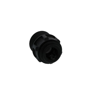 John Guest Male Connector NPTF Black Polypropylene  - 3/8 x 1/2 NPTF