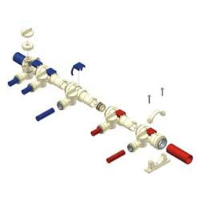 Single Side 8 Port Manifold - 5 Cold /3 Hot